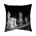 Fondo 26 x 26 in. Monochrome Chess Games-Double Sided Print Indoor Pillow FO2794687